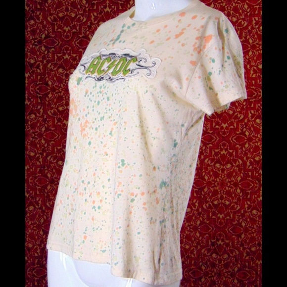 AC/DC ROCKWARE cream cotton T-Shirt 11/13 L✨ - Picture 3 of 5